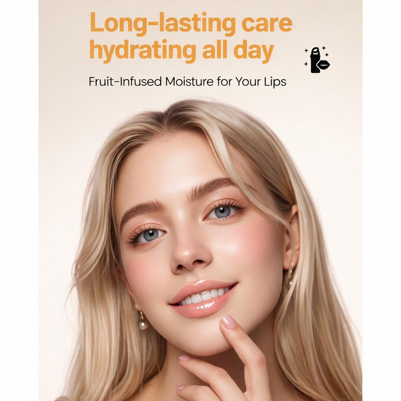 6 Pack Fruit Lip Balm Set, Moisturizing Lip Balm Sticks