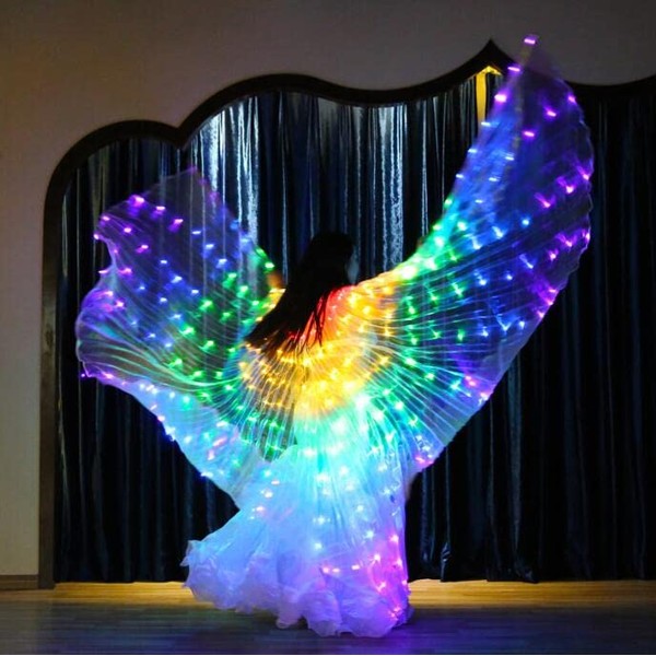 AIHANCH LED Isis Wings Belly Dance Light Up Wings Adults