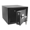 Luwint Small Steel Safe Box with Key Lock, 0.3 Cu