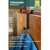 4smile Door Hooks for Hanging, Set of 10, Black, Stainless