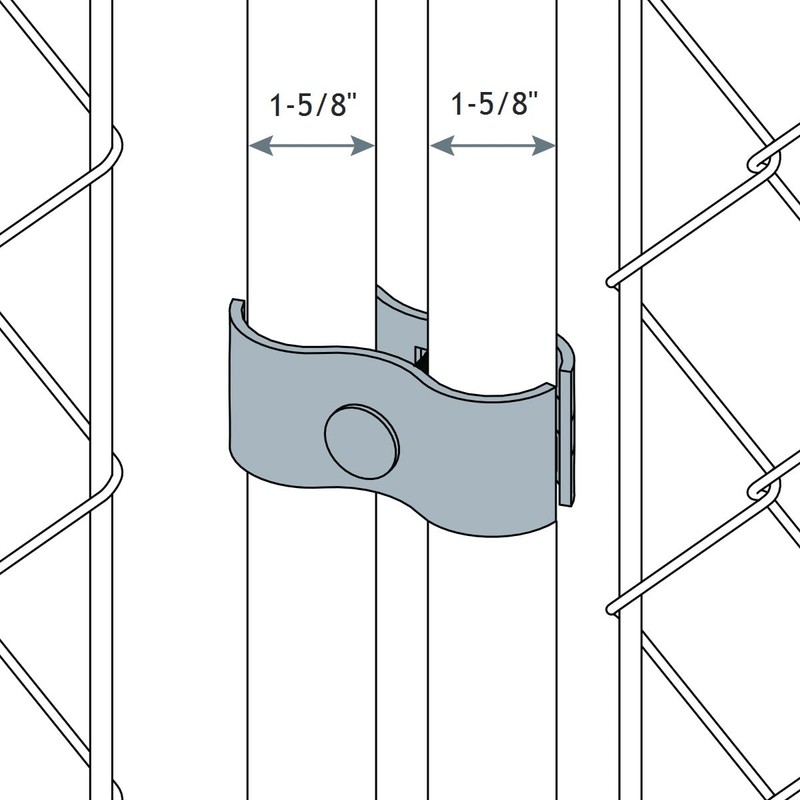 Dailydanny 10 Set Chain Link Fence Clamps 1-5/8" Dog Kennel
