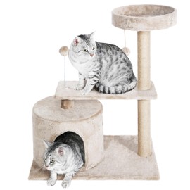 Catcus Cat Tree Tower, 31 inch Cat Tree with Scratching Posts, Cat Tree for Indoor Cats, Small Cat Tower, Cat Playhouse Cat Condos for Adult Cats, Green & Orange (31"+Tower)
