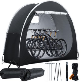 Bike Storage Shed Tent for 2-3 Bikes, 210D Oxford Thick Waterproof Bicycle Shed Tent, Bike Cover Shelter for Motorcycle,Garden Tool etc, Bike Tent/Bike Shed - S