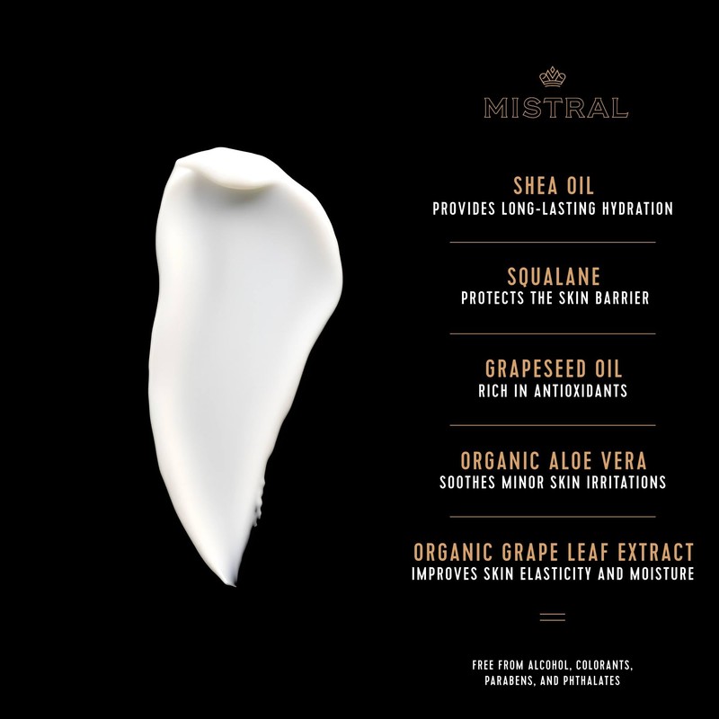 Mistral Cedarwood Marine Body Lotion for Men | Moisture-Rich Body