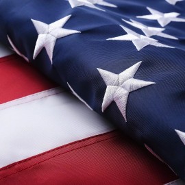 TBC 2x3 3x5 4x6 5x8 6x10 Ft American Flag Embroidered USA Nylon Better Quality - 4'X6'