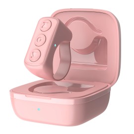 Wireless Magnetic Finger Ring Remote for TikTok Scrolling Kindle Page Turning Bluetooth Selfie Stick Controlcolor: Pink, model number: D01 Pro