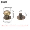 sourcing map 24pcs 0.46" x 0.51" Mini Round Knobs, Small