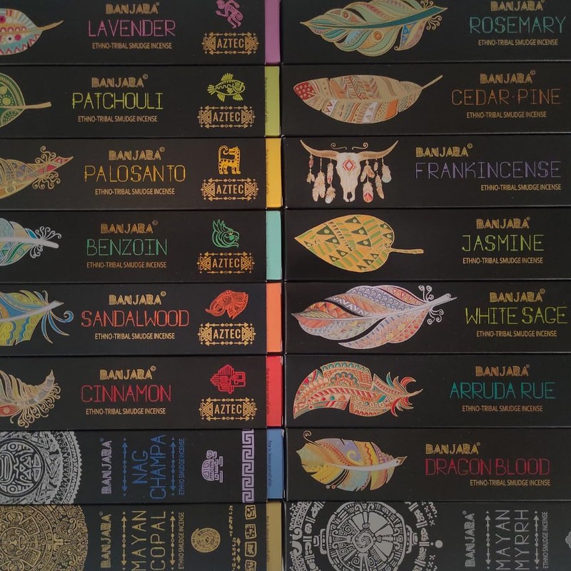 Aromasenses. Sahumerio Banjara Cedar Pine Incense Sticks 15g Full Box