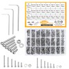 Cylinder Screws with Hexagon Socket, 1080 Pieces Screws Nuts and