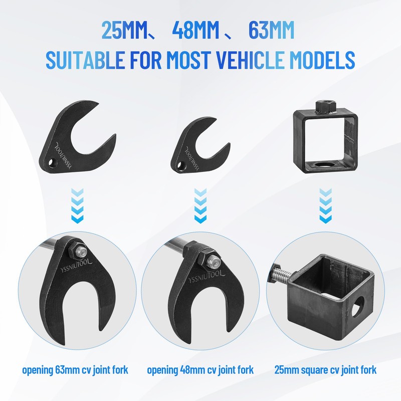 CV Axle Puller Tool, master CV joint puller set 63mm