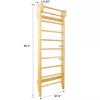 HZX Swedish Ladder Wall Mounted Solid Wood Pull Up Bar