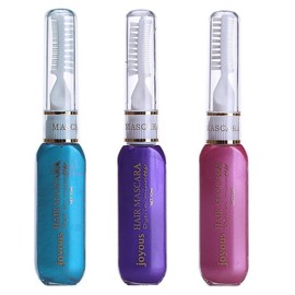 (Purple+Blue+Pink) - Professional Hair Dye Temporary Hair Colour Stick Non-toxic Salon Diy Hair Dyeing Mascara (Purple+Blue+Pink)