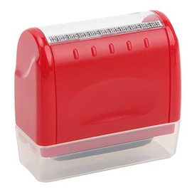 Sello de Rodillo confidencial, Sellos de Rodillo de protección de Identidad Material ABS de Ventana Desmontable para Oficina para el hogar(Tuba roja)