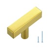 Ravinte 1 Piece Gold T Bar Cabinet Knobs 2 Inch