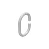 Interdeco Shower Curtain Rings in Crystal Clear Plastic Oval Open