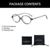 YAMEIZE Small Oval Blue Light Glasses Women - Men Retro