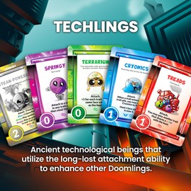 Doomlings Card Game: Legends of Enderas Expansion Pack: 5-in-1 Set with 120 Cards, with New Traits and Gameplay