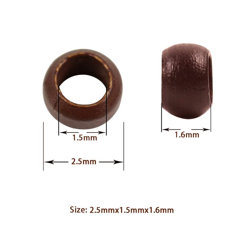 Pack of 200 2.5 mm Copper Nano Rings MicroLinks Rings