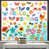 Spring Window Clings for Glass Windows, 86 Pcs Flowers Butterfly