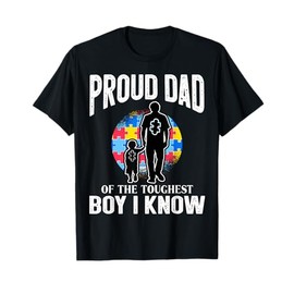 Autism Awareness for Proud Dad Support Autistic Kids T-Shirt