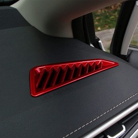 BOYUER for Toyota Corolla 2020-2025,2019-2025 Corolla Hatchback Corolla Cross 2PCS ABS Center Console Dash Board Side Front Air Conditioning A/C Vent Panel Frame Interior Decoration Trim (Wine Red)