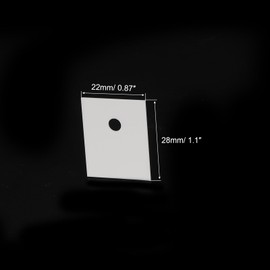 PATIKIL Aluminium Oxide Ceramic Sheet Cooling Pad Insulation Sheet 4 mm Hole High Hardness for MOS Transistor 28 x 22 x 0.65 mm (1.1 x 0.87 x 0.03 Inches) Pack of 30
