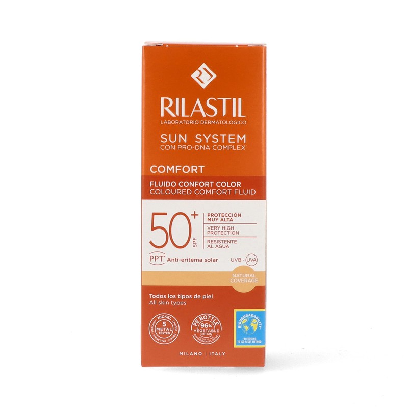 RILASTIL SUN SYSTEM FLUIDO COLOR COMFORT SPF 50+ 50 ML