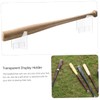 Totority 2pcs Acrylic Baseball Bat Display Holder Horizontal Desktop Rack