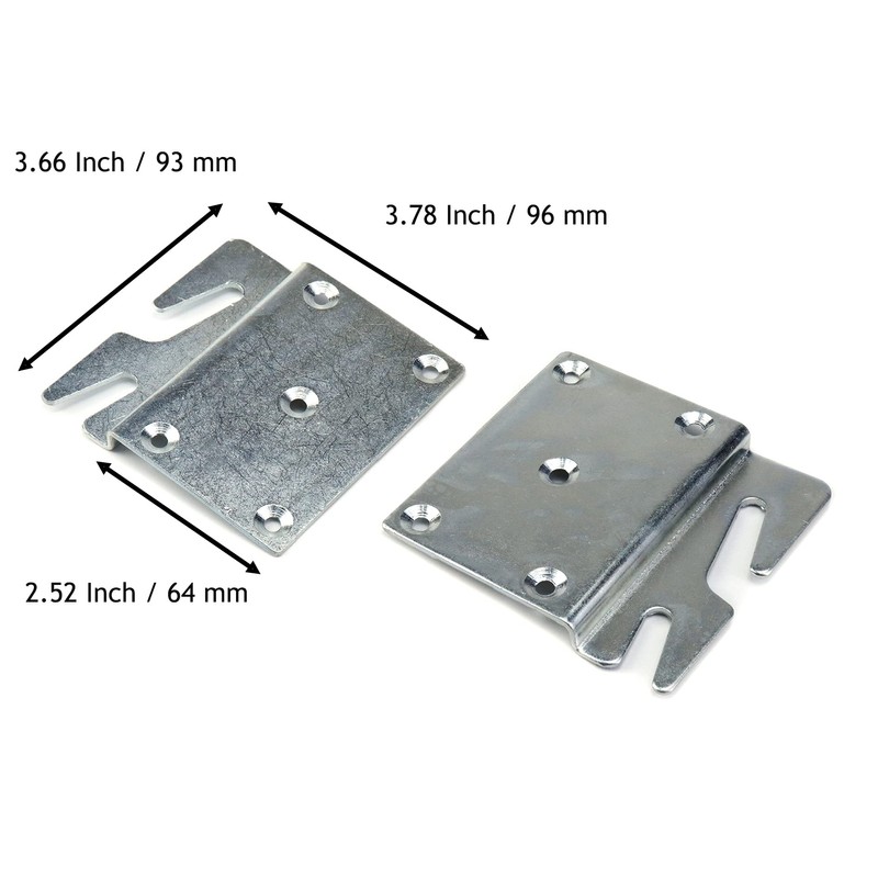 Mcredy 4 PCS Heavy Duty Universal Wood Bed Rail Hook