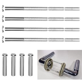 4 Sets M3 Door Handle Screws,M3 Door Handle Fixing Screws,Nickel Plated Male to Female Door Handle Screws Connecting Fixing Bolts and Sleeves for Escutcheons Cabinet Drawers