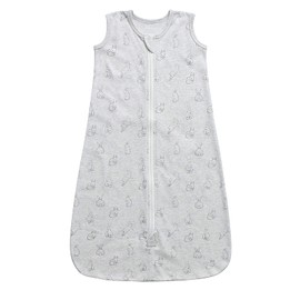 Baby Organic Cotton Wearable Blanket 0.5 Tog & 2.5 Tog Unisex Sleeping Sack with 2-Way Zipper, Boys Girls Swaddle Blanket Infant Sleeping Bag (0.5 Tog Grey Rabbit, 12-18 Months)