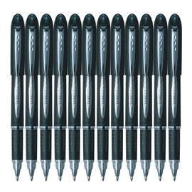 Uni-ball SX210 Jetstream Rollerball Pen Rubber Grip 1.0mm Tip 0.7mm Line Black Ref 9008000 [Pack of 12]