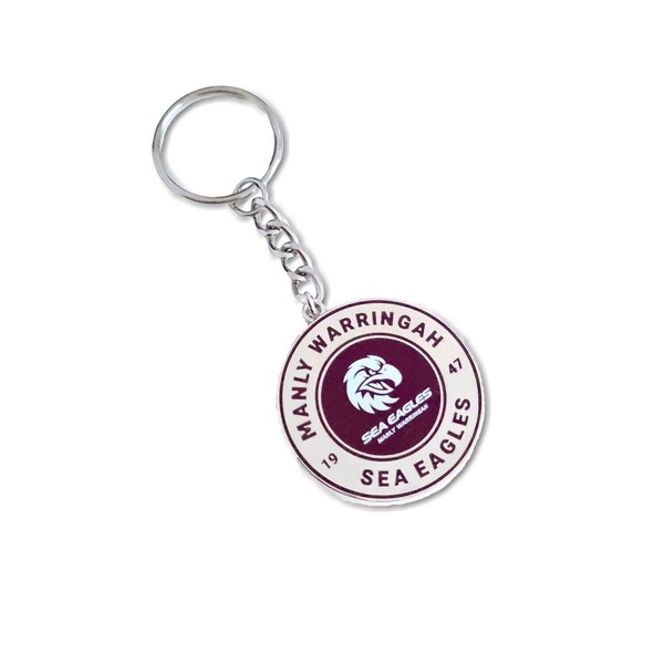 NRL Round Key Ring - Manly Sea Eagles - Keyring
