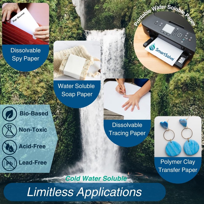 SmartSolve 3 pt. Water-Soluble Paper | Dissolves Quickly in Water