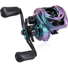Sougayilang Baitcasting Fishing Reel,Low Profile and Light Weight Baitcaster Reel with 9+1 Corrosion Resistant Bearings and 8:1 High Gear Ratio for Anglers (Right Handed)