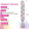 Silk-co Jumbo Braid Synthetic Hair 24" Hair Braiding Extensions Premium