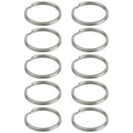 prendre PR-Q2-12-10ST Double Ring, Key Ring, Set of 10, Stainless Steel, Outer Diameter 0.5 inches (12 mm), Inner Diameter 0.4 inches (10 mm), Double Ring, Keys, Parts, Accessories, Small, Keys, Keys