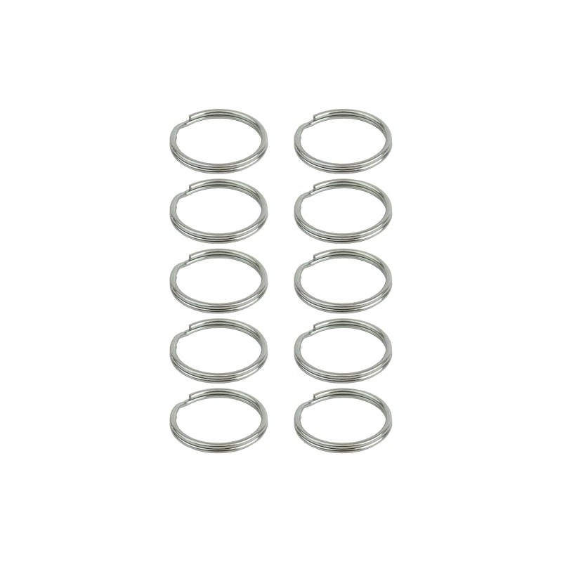 prendre PR-Q2-12-10ST Double Ring, Key Ring, Set of 10, Stainless