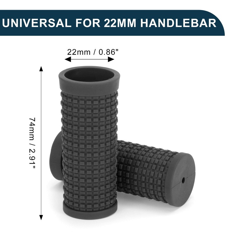 TUCKBOLD Bike Handlebar Grips Covers 74mm Long Lightweight Black