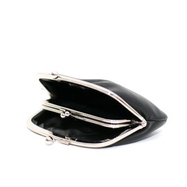 Matsunoya 09-0004 Cowhide Leather Parent-child Gamaguchi Black, black