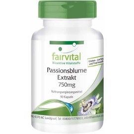 Passion Flower 750mg – 90 Capsules – Vegetarian Idea for Relief Uncomfortable Situation, Stress