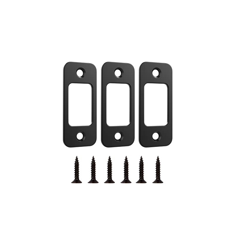 Deadbolt Strike Plate Door Backplate 1" x 2-1/4" Round Corner