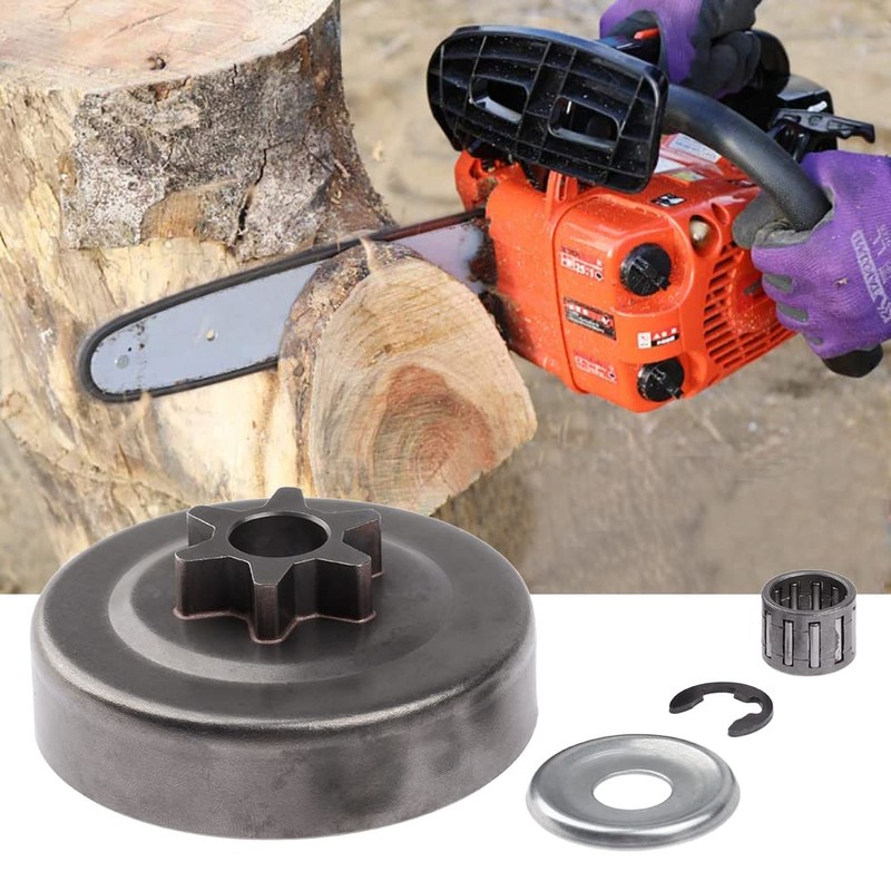 クラッチドラムスプロケット3/8 " 6Tワッシャー ガーデンツールパーツ STIHL用クリップ MS170 MS180 017 018 025