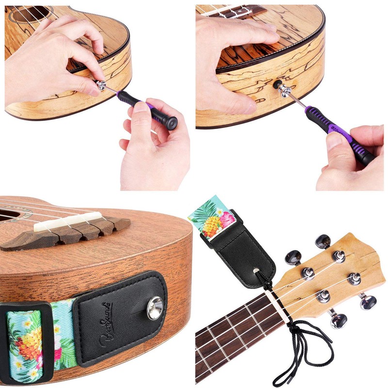 BestSounds Pineapple Ukulele Strap & Hawaiian Style Shoulder Strap Suitable