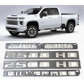 GM Auto Chrome Doors 2500HD Tailgate Silverado Hood Duramax Emblems 2019-2023 Silverado