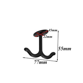 Niaciswe Ceiling Hooks Black Pack of 6 Hooks Ceiling Clothes Hooks Coat Hooks Vintage Coat Hooks Black Double Wall Hooks Screw Attachment Top Wall Hooks Coat Hooks Black