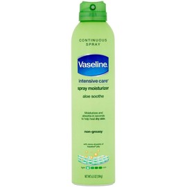Vaseline Spray and Go Hidratante, Aloe Calme, 6.5 onzas, paquete de 2