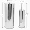 Stainless Steel Toilet Paper Canister and Toilet Brush Case Set