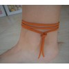 Casual Indian orange yellow tribal anklet knotted ✿ velour anklet