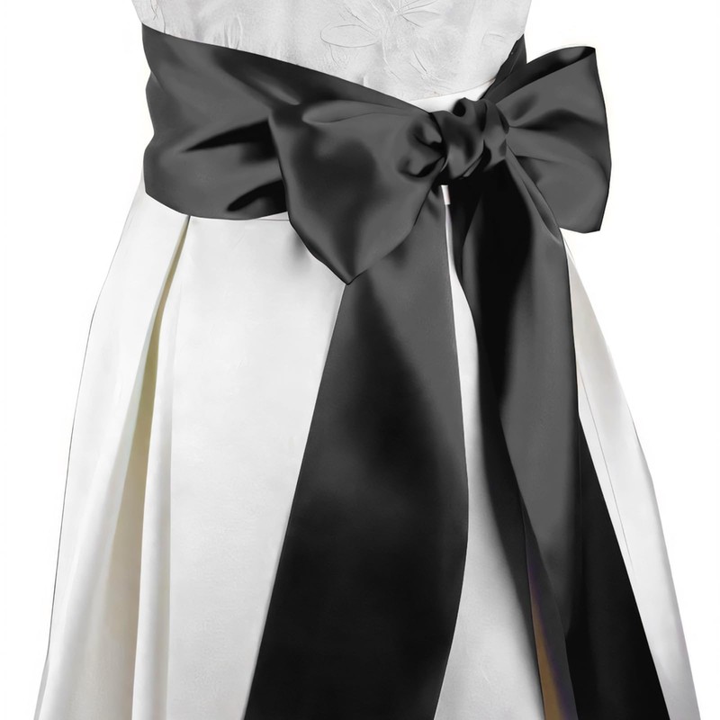 GTYBOVA Black Satin Ribbon 4 Inch x 25Yards Wide Solid